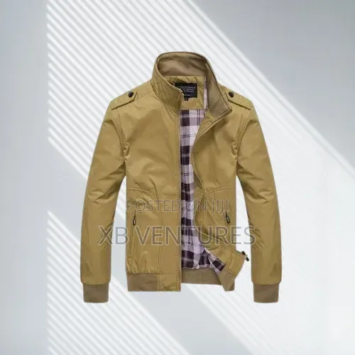 Solid Slim Bomber Jacket Men