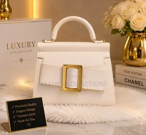 Luxury Buckle Top Handle Handbag for Women ( in a Box With Strap )