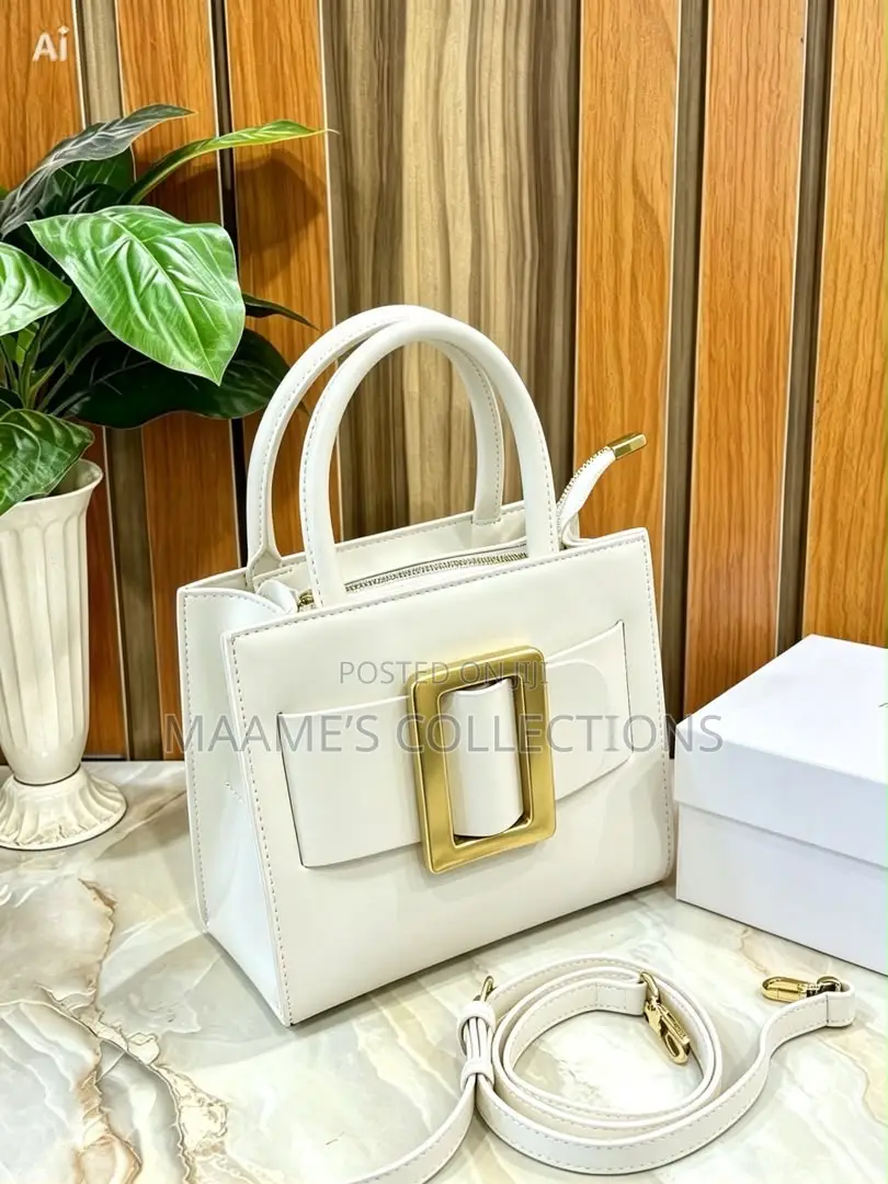 Luxury Buckle Top Handle Handbag for Women ( in a Box With Strap )