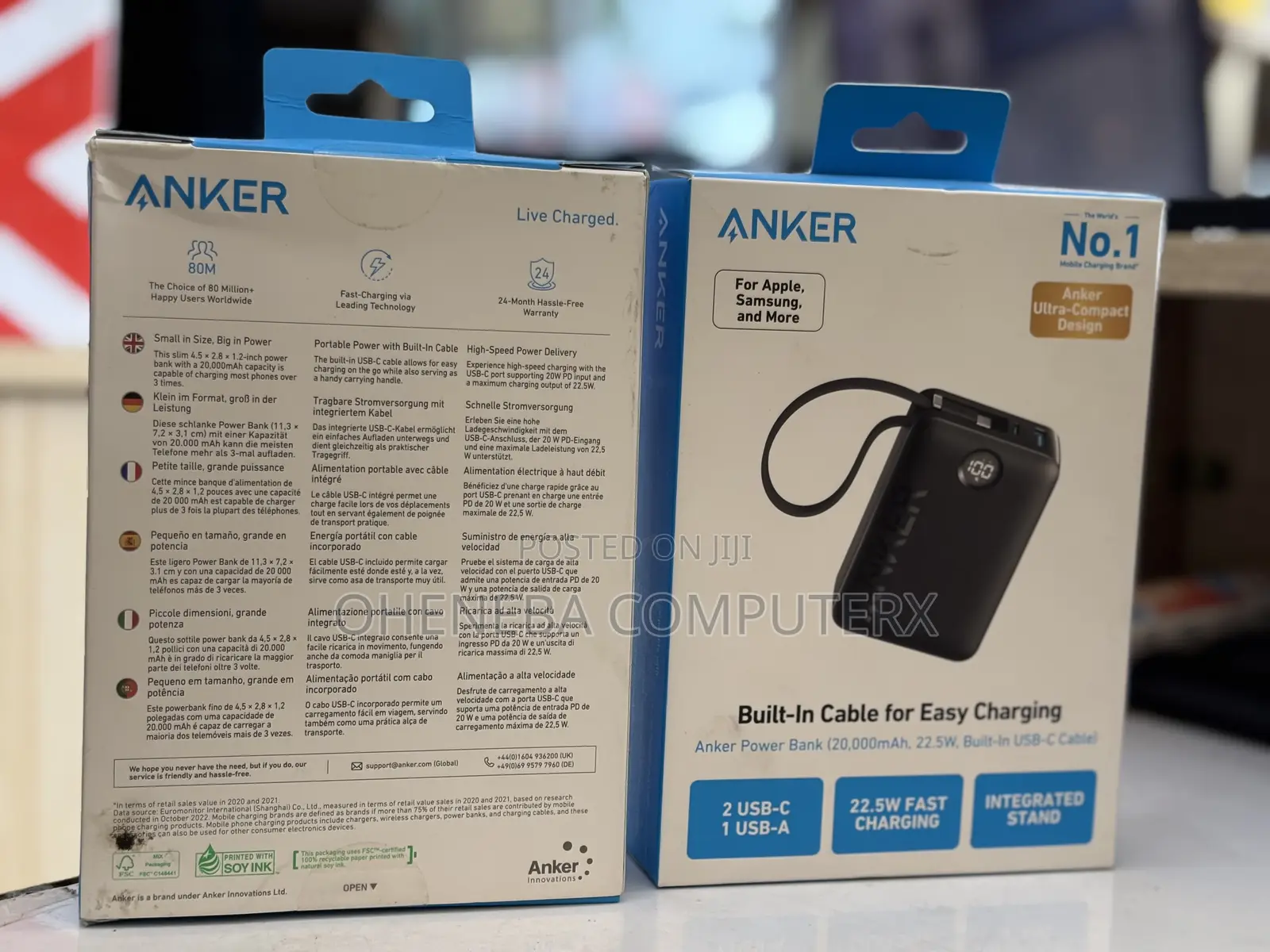 Anker Power Bank, 22.5w High-Speed Charging Portable