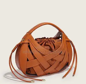 Luxury Classy Woven Handbag for Ladies With Top Handle (In a Box)