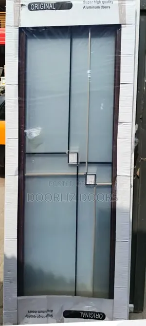 Original Bathroom Glass Door With Accessories, Single