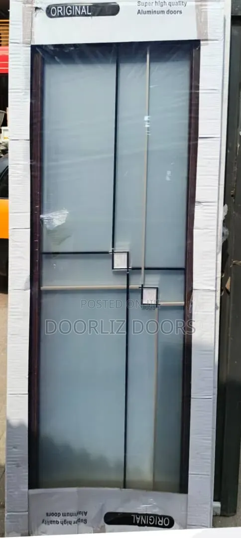 Original Bathroom Glass Door With Accessories, Single
