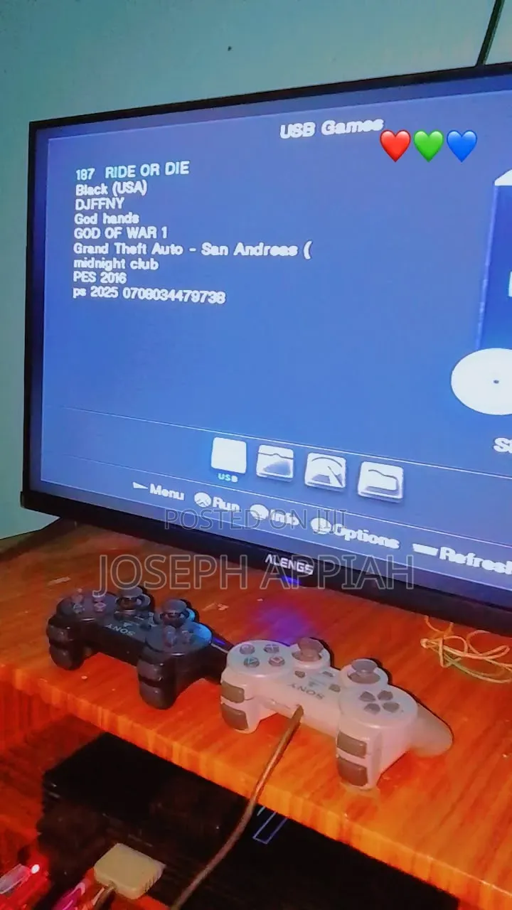 PS2 Game With 8 Games and 2 Game Pads