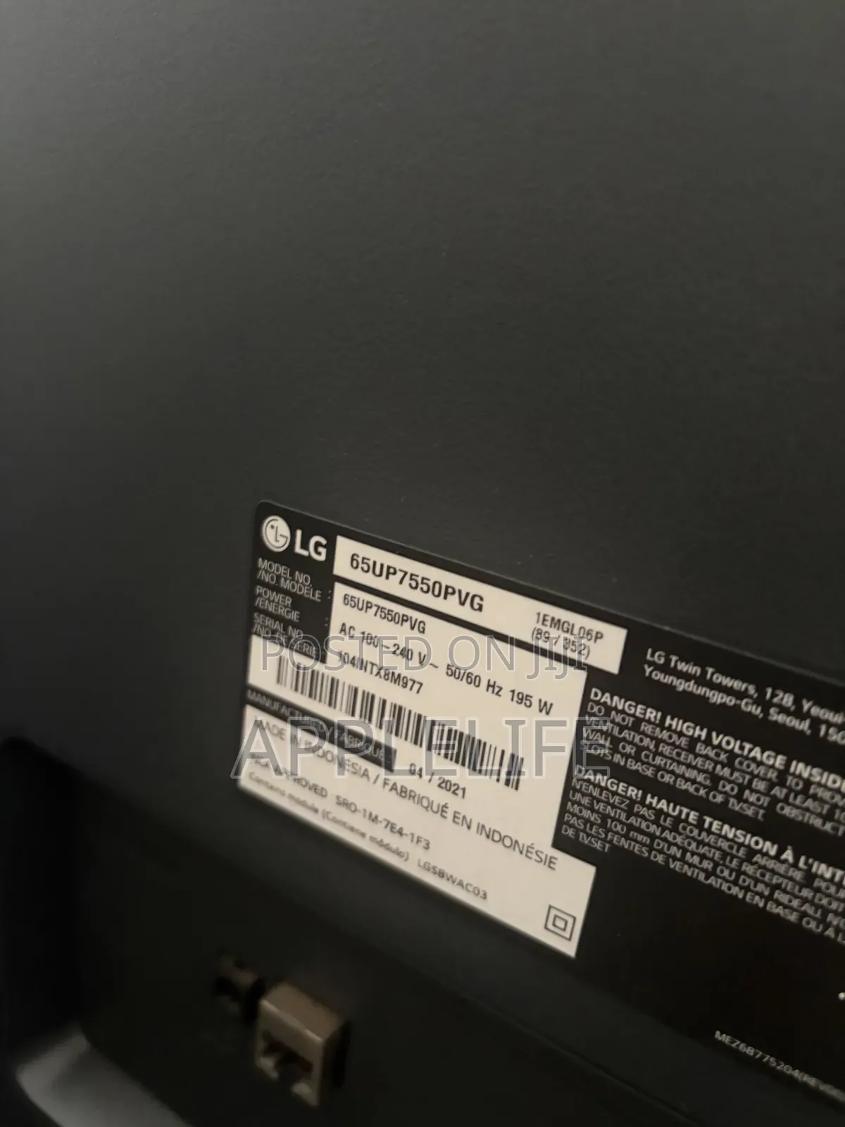 65inch Smart Ultra Slim LG TV