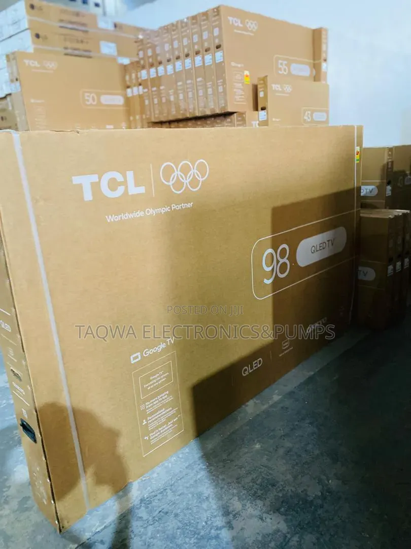 Sleek 98 Inch QLED TCL Smart Google TV