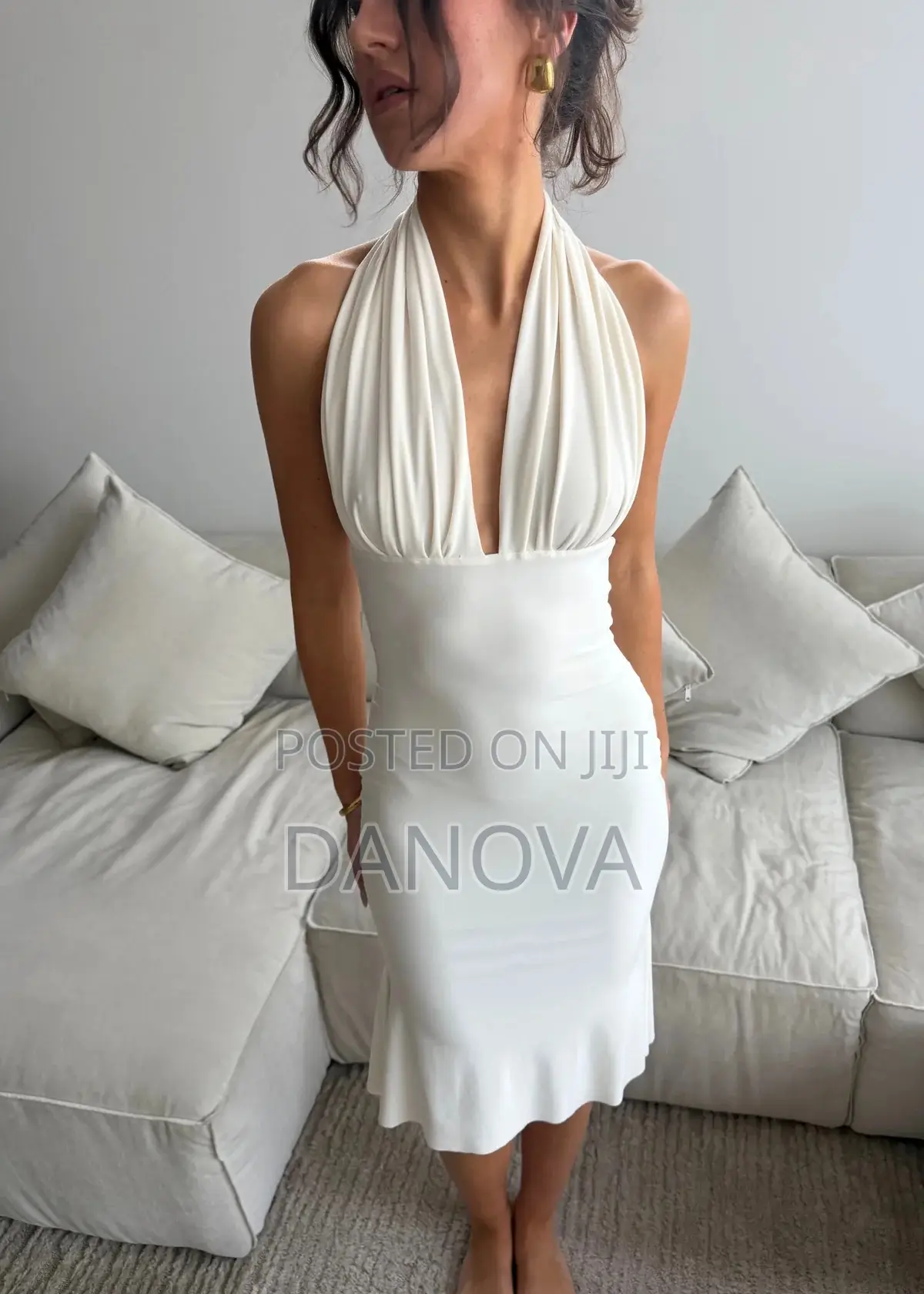 Halter Neck Midi Dress
