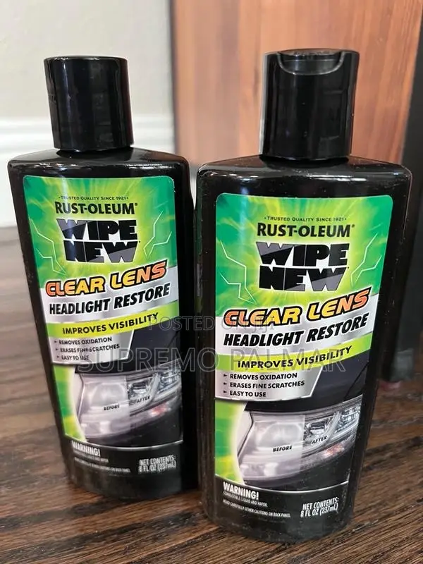 Rust-Oleum Wipe New Headlight Restore Clear Lens Polish – 8oz
