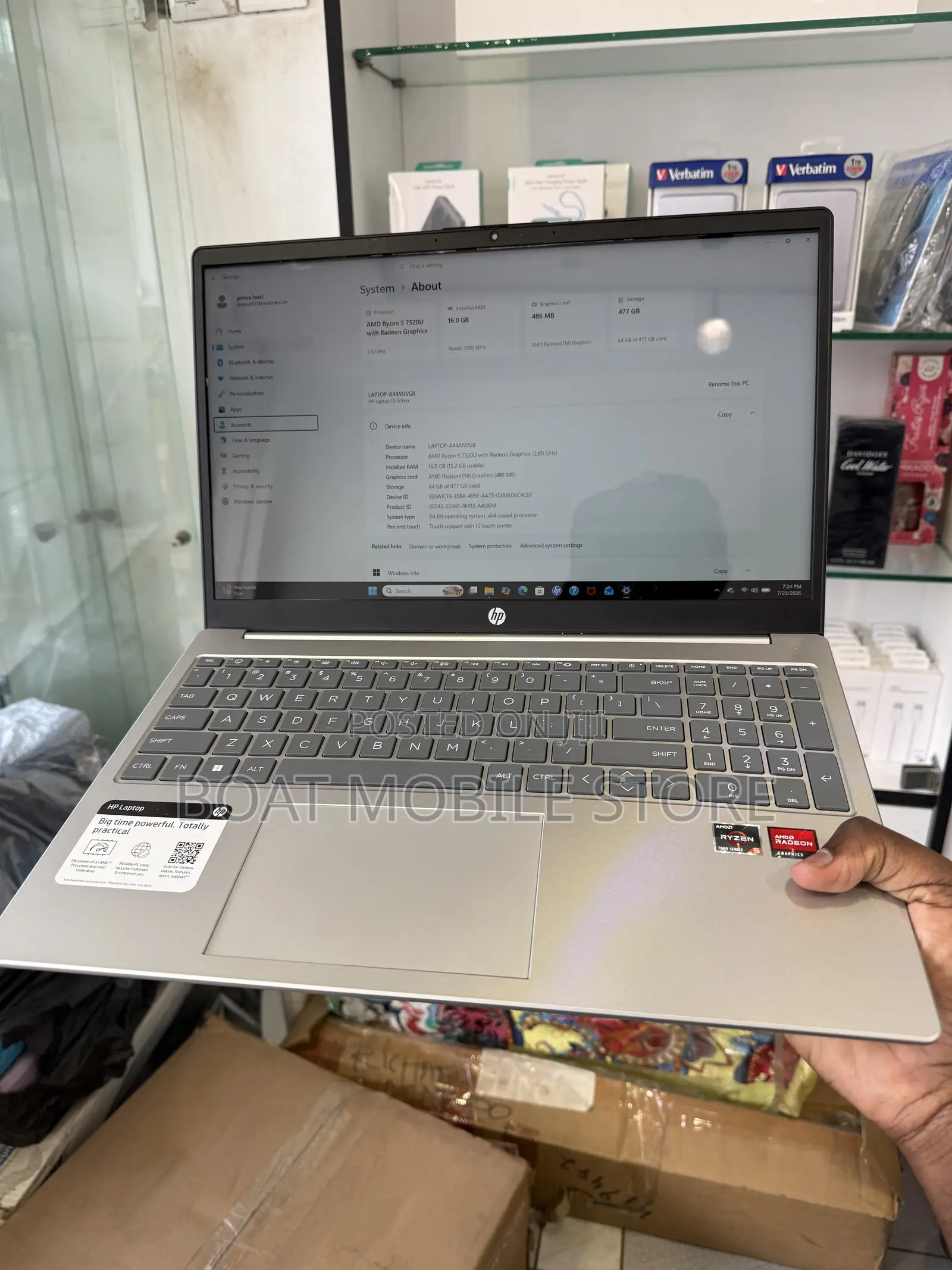 Laptop HP 15 16GB AMD Ryzen 5 SSD 512GB