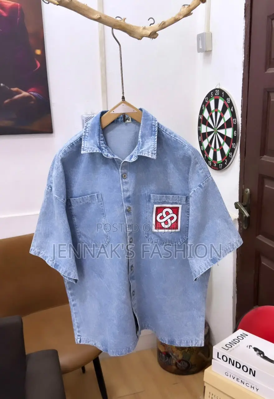 Solid Washed Vintage Jeans Shirts
