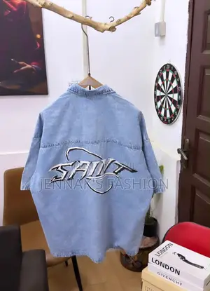 Solid Washed Vintage Jeans Shirts