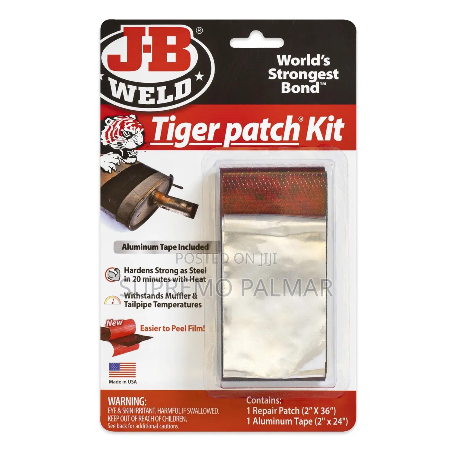 JB Weld Tiger Patch Kit for Exhaust Pipes, 5cm X 91cm