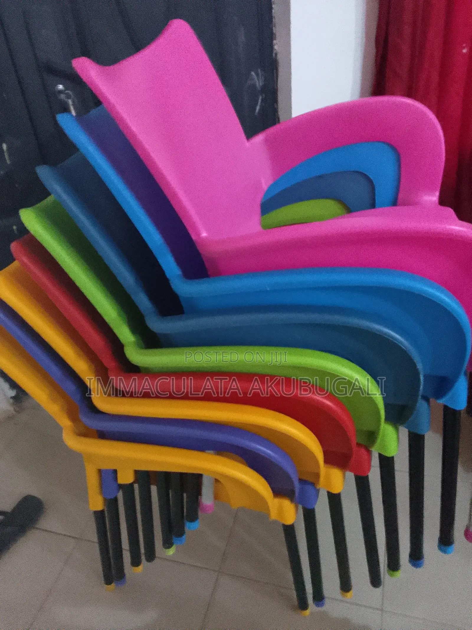 Eight (8) Plastic Chairs (Altogether)