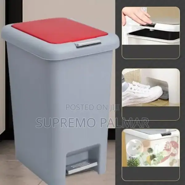 10 Liter Plastic Step-on Dustbin With Double Cover