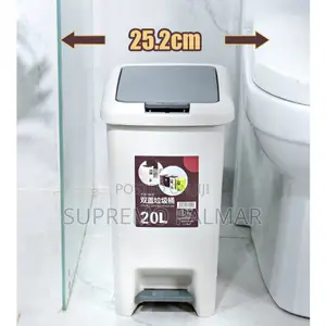 10 Liter Plastic Step-on Dustbin With Double Cover