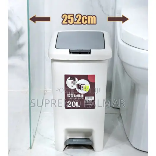 10 Liter Plastic Step-on Dustbin With Double Cover