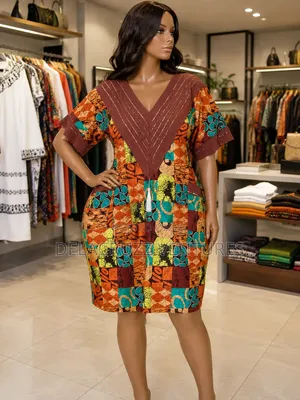 Ankara African Print Short Bubu Dress