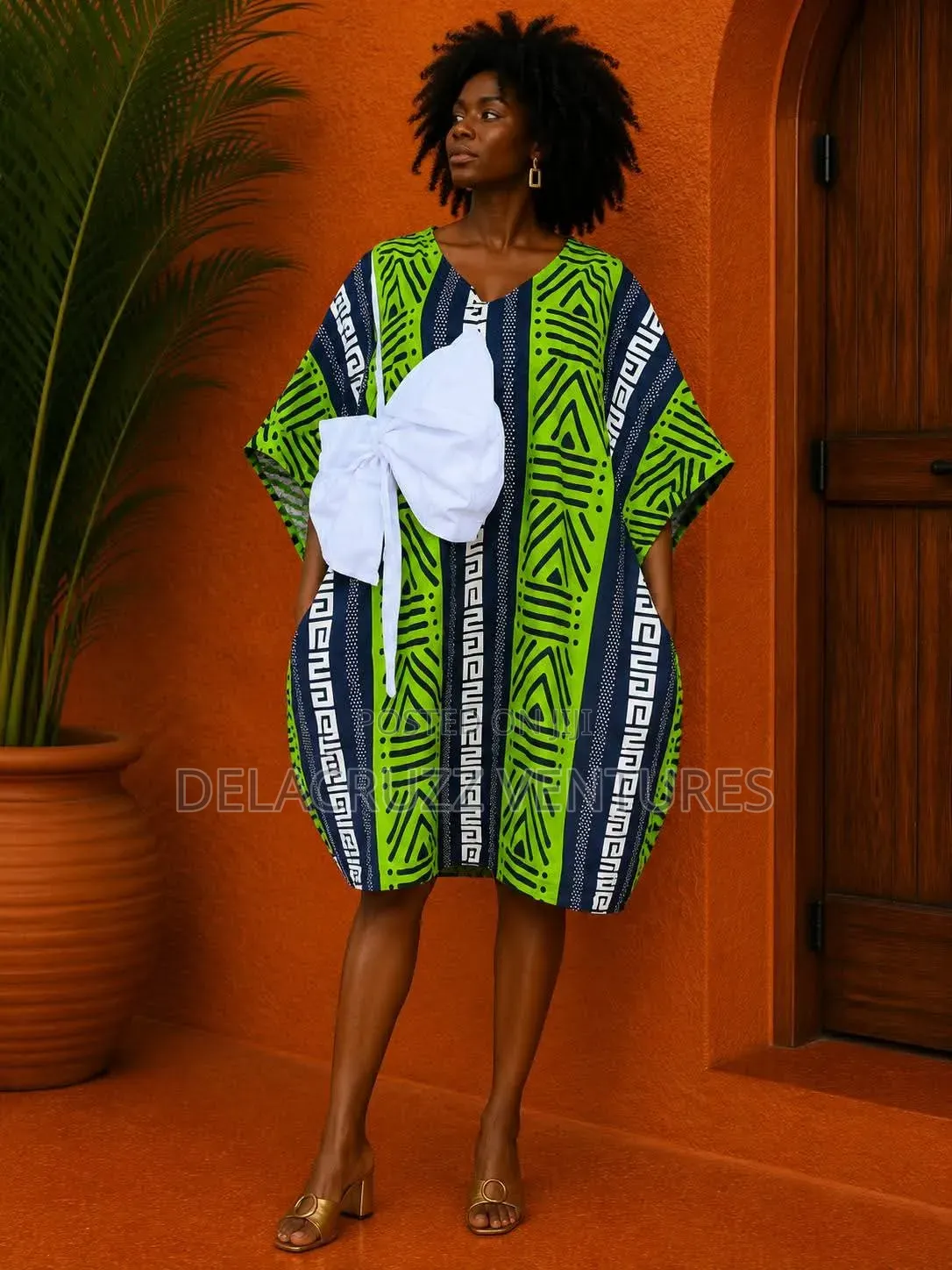 Ankara African Print Short Bubu Dress