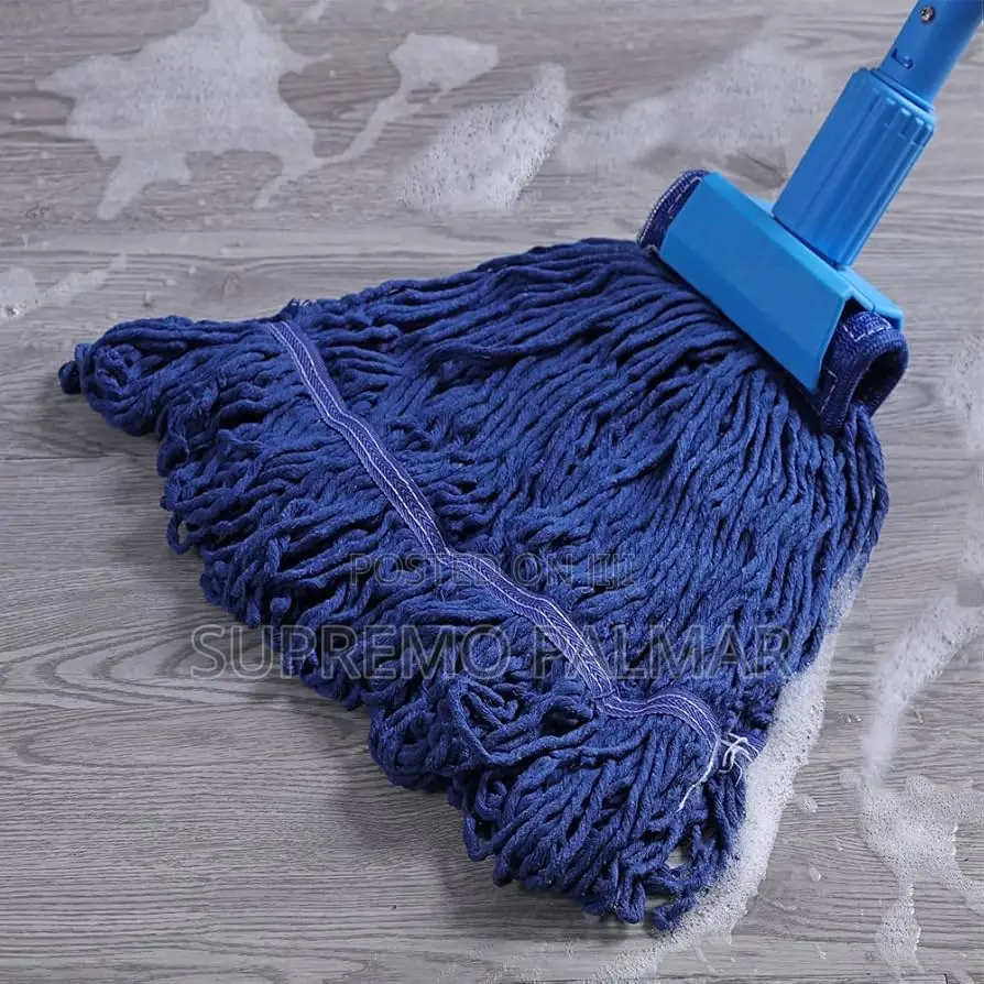 Industrial Microfiber Mop With Silver Handle