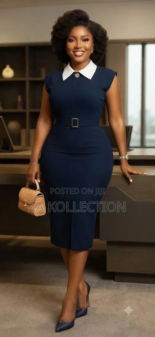 Fleurora Women's Fitted Office Dress