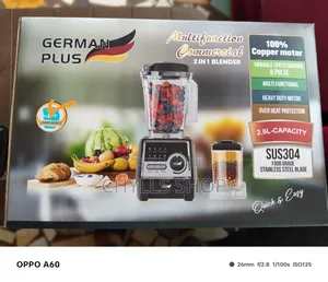German Plus 2-in-1 Commercial Blender – 3L | Heavy-Duty | Brand New
