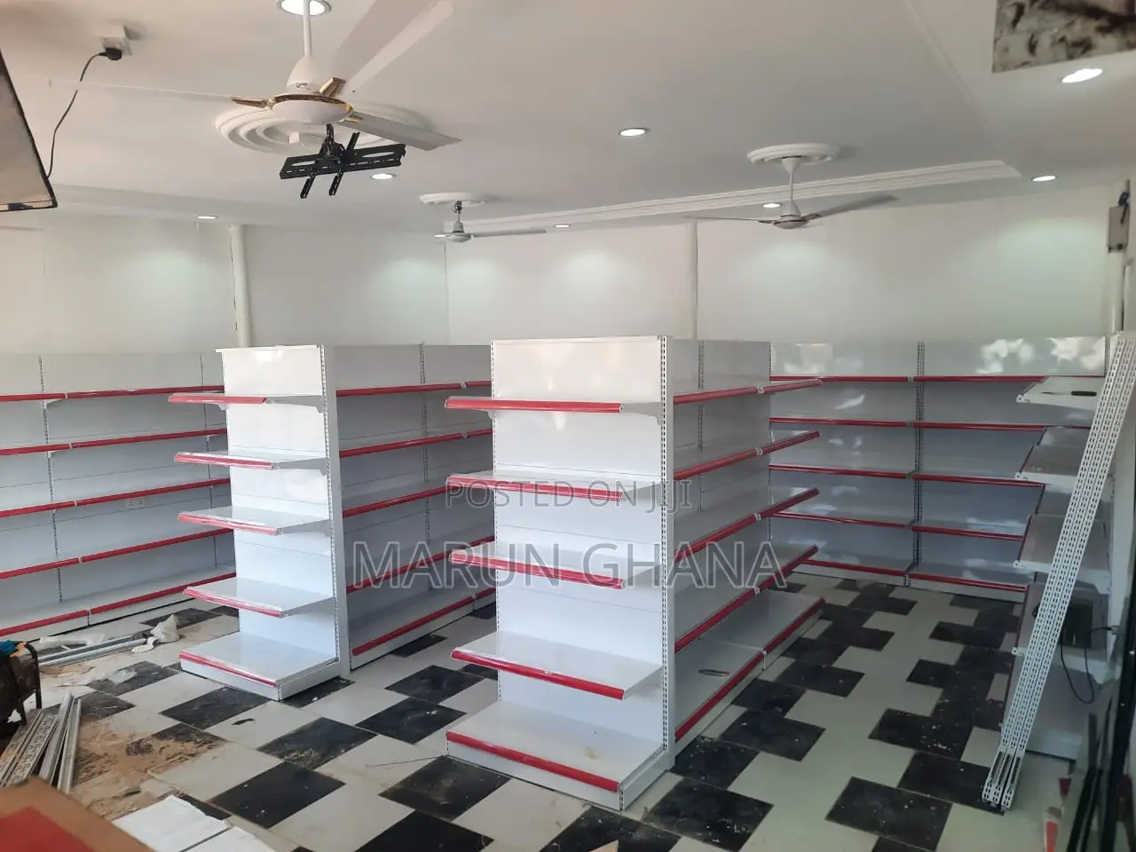 Supermarket Shelves Double Sided Gondola Racks for Retails Pharmacy