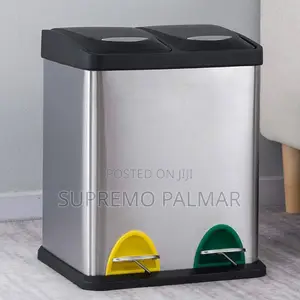 16 Liters Stainless Steel Double Pedal Bin