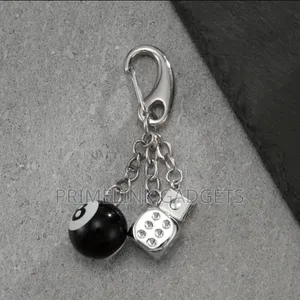 Dice Billard 8-Ball Keychain for Jeans and Bags