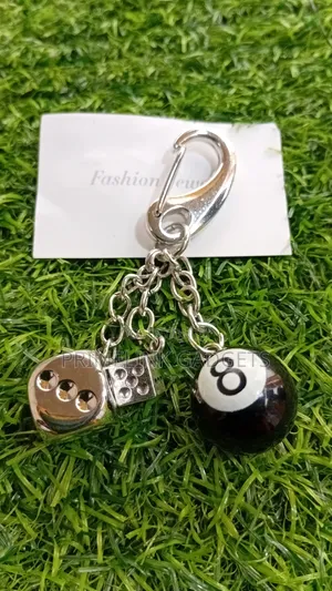 Dice Billard 8-Ball Keychain for Jeans and Bags