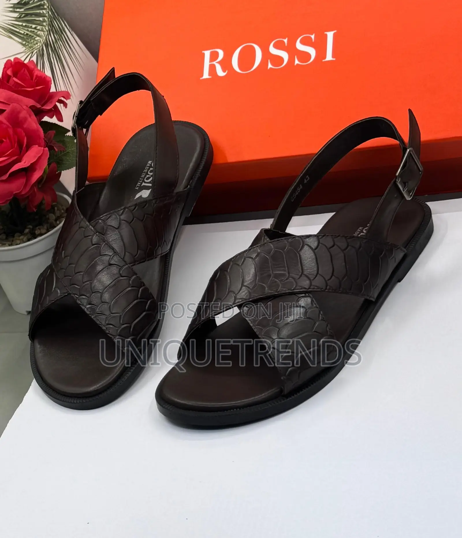 Executive Rossi Men’s Leather Sandals (Browns)
