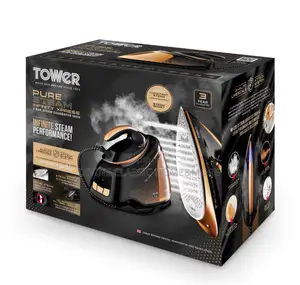 Tower T22030GLD Pure Steam Infinity Xpress 8 Bar Steam Generator Black