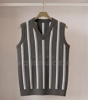 Men Stripe Vest in M-2xl