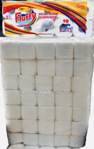 Fluffy Toilet Roll Bag, 70 Pieces/Bag – 7 Packs of 10 Rolls