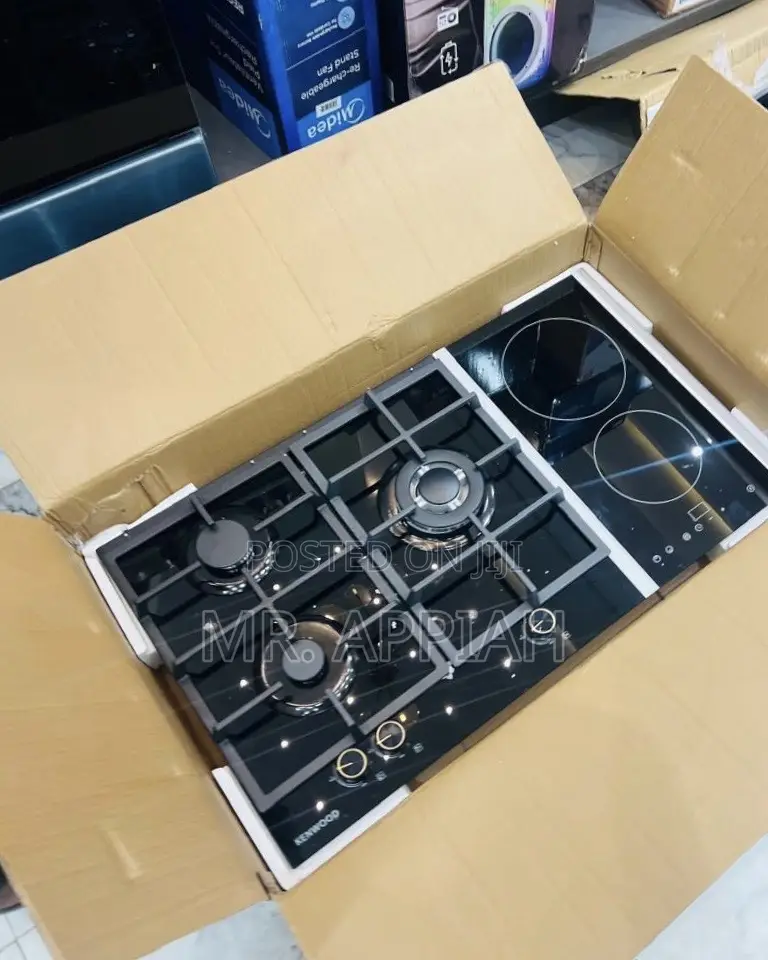 Get Sleek Kenwood 90cm 4 Gas + 2 Electric Hob(Black)