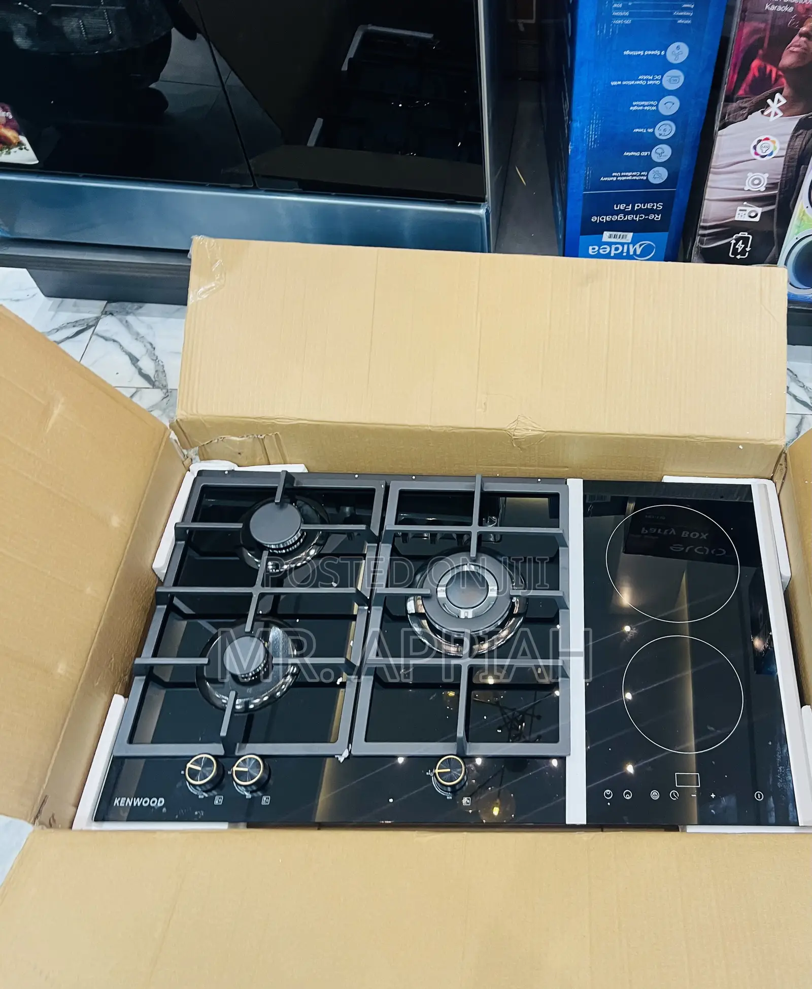 Check Out Classic Kenwood 90cm Built in 4 Gas + 2 Electric Hob(Black)