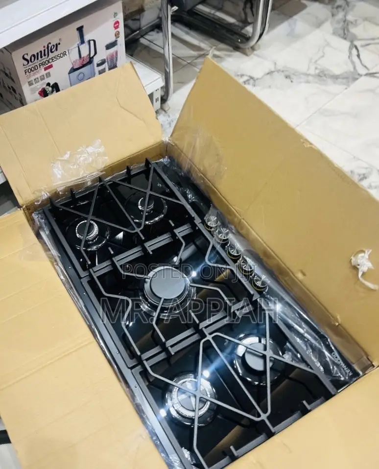 Extremely Classic Kenwood 5 Gas Hob(Tempered Glass) Black