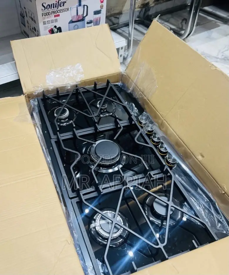 Order Sleek Kenwood 90cm Tempered Glass Hob(5 Gas) Black