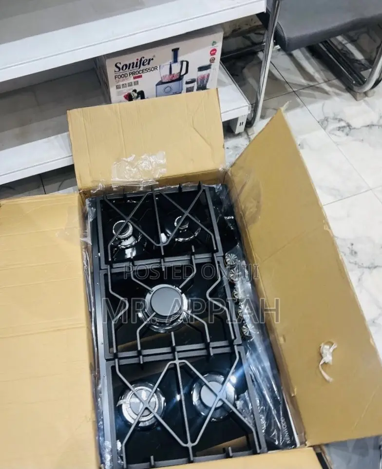 Classic Sleek Kenwood 90cm Tempered Glass 5 Gas Hob 