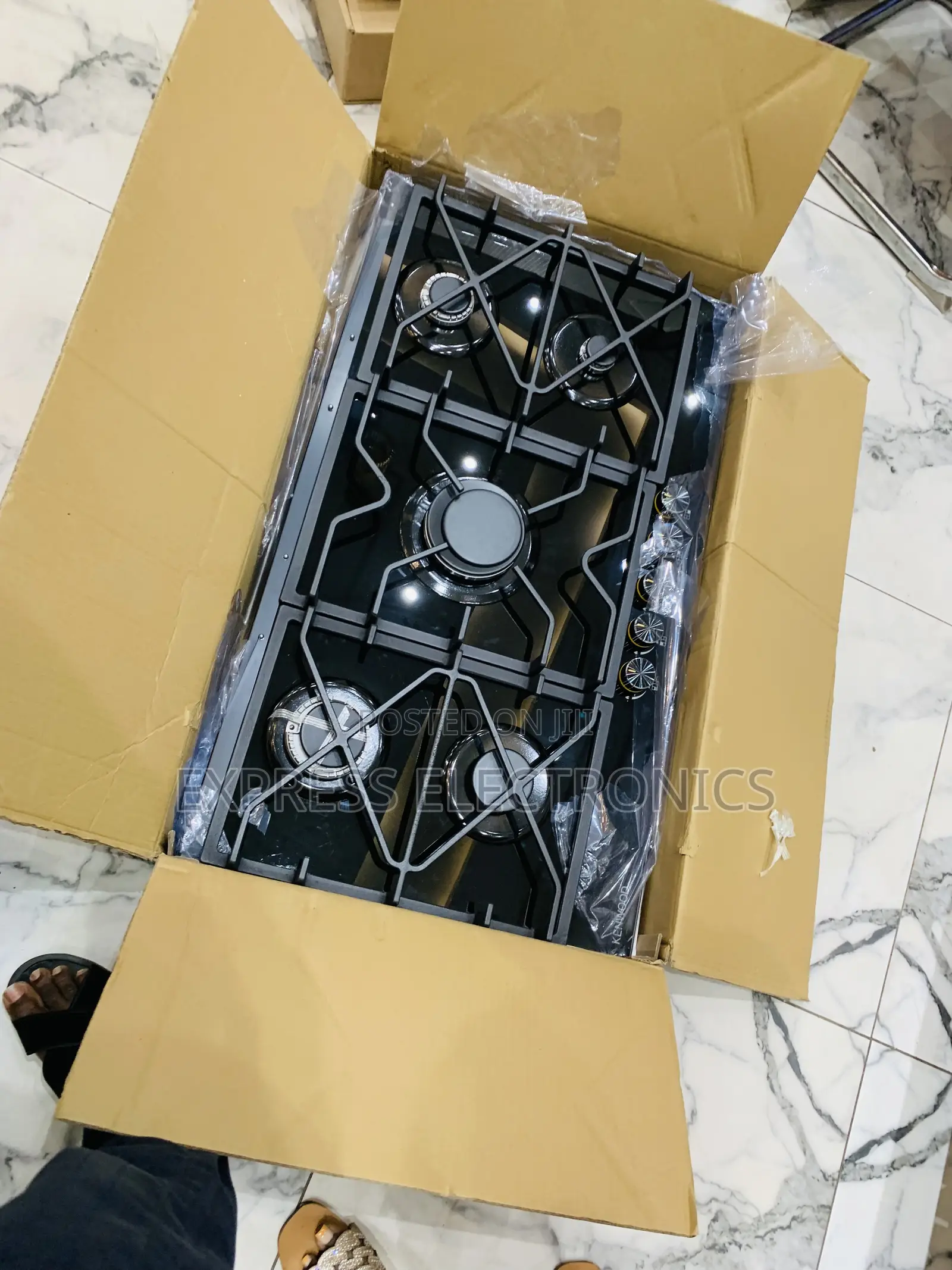 Stainless Steel Black All Gas 5burner 90CM Kenwood