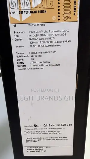 New Laptop Acer Predator Helios Neo 16 16GB Intel Core Ultra 9 SSD 1T