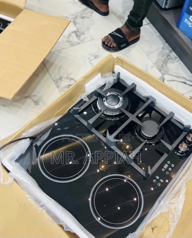 Choose Sleek Kenwood 60cm Glass Hob(2 Gas + 2 Electric)