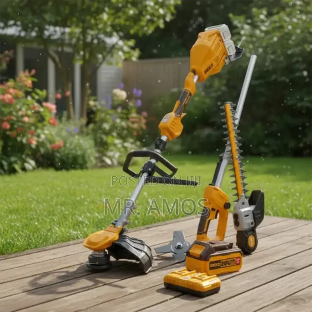 3 in 1 Cordless Multi Tool Brush Cutter Hedge Trimmer Attachment