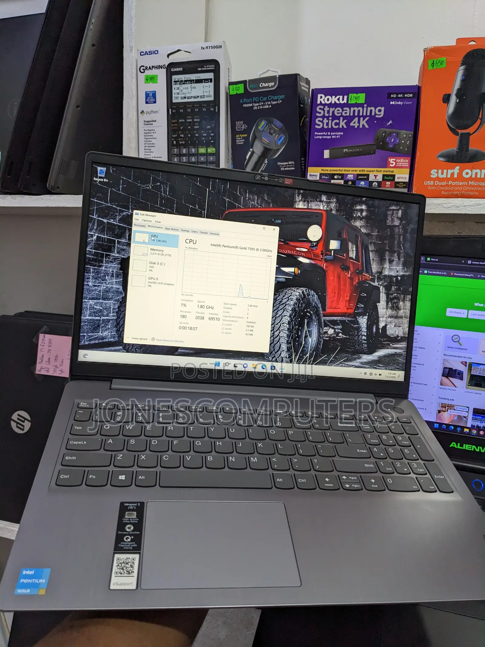 Laptop Lenovo Ideapad 3 12GB Intel Pentium SSD 256GB