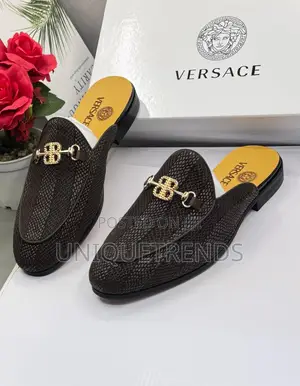 Executive VERSACE Leather Half Shoe (Brown)