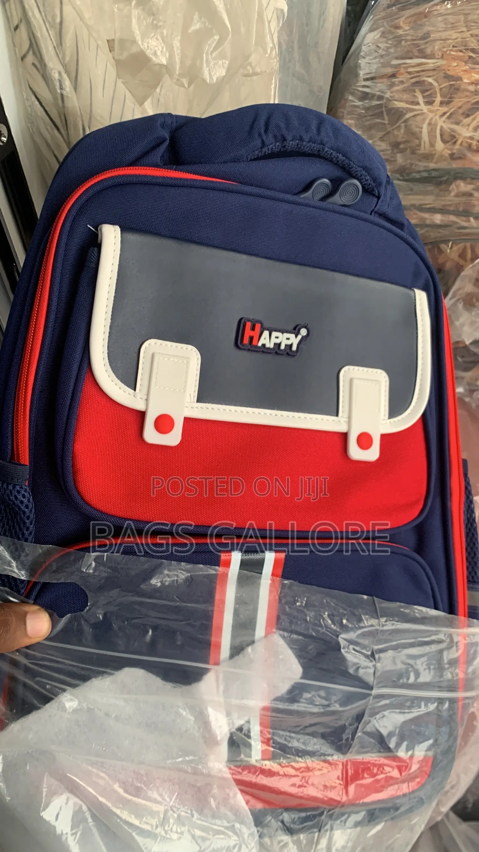 School Bag Red and Blue