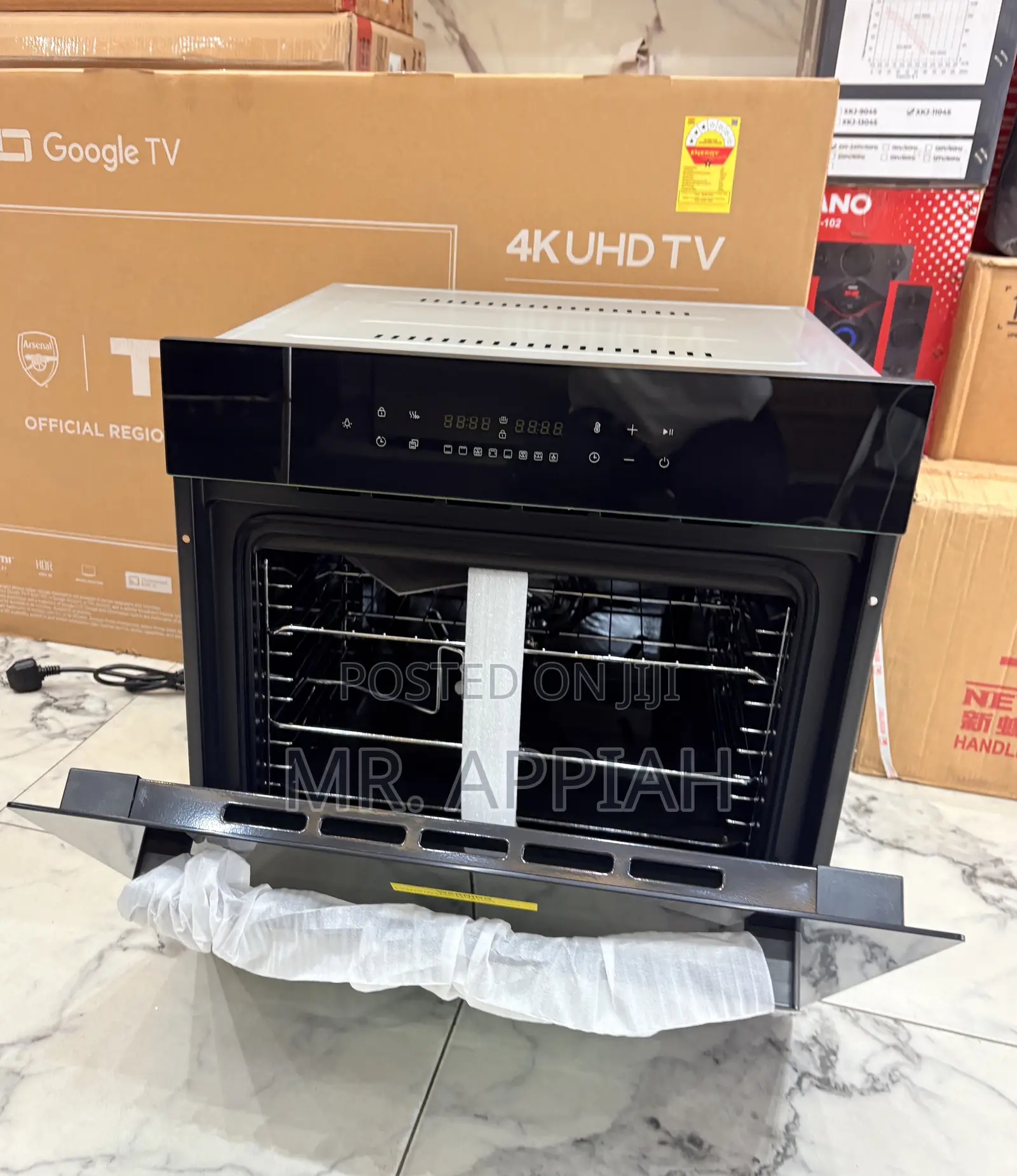 Super Quality Kenwood 60cm Tempered Glass Oven(gas Electric) Black