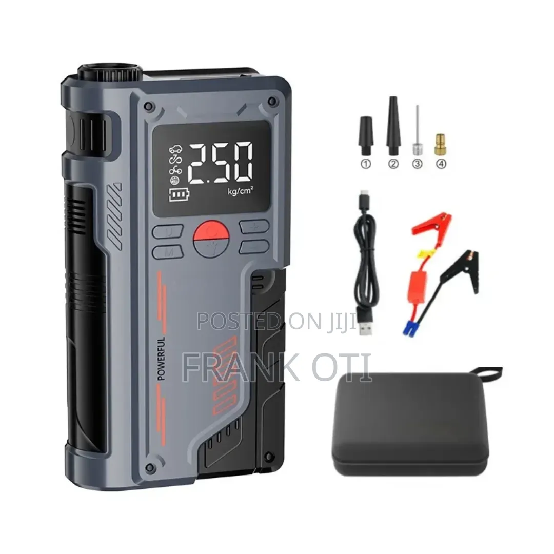 Car Jump Starter and Tire Pump All in 1 Complete Set