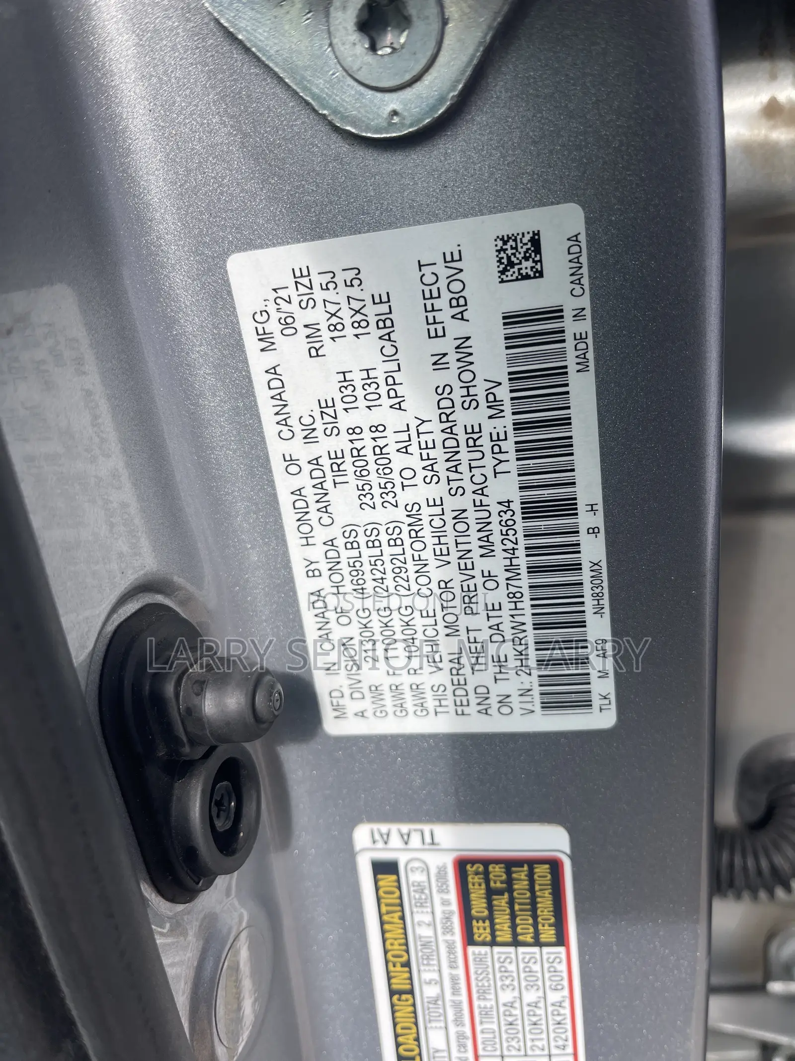 Honda CR-V EX-L 2021 Silver