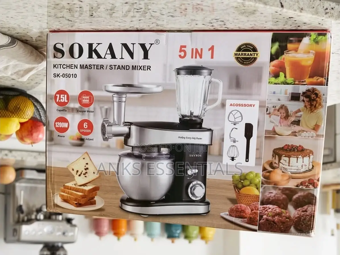 SOKANY 1200W 7.5L Stand Mixer With Blender Meat Grinder