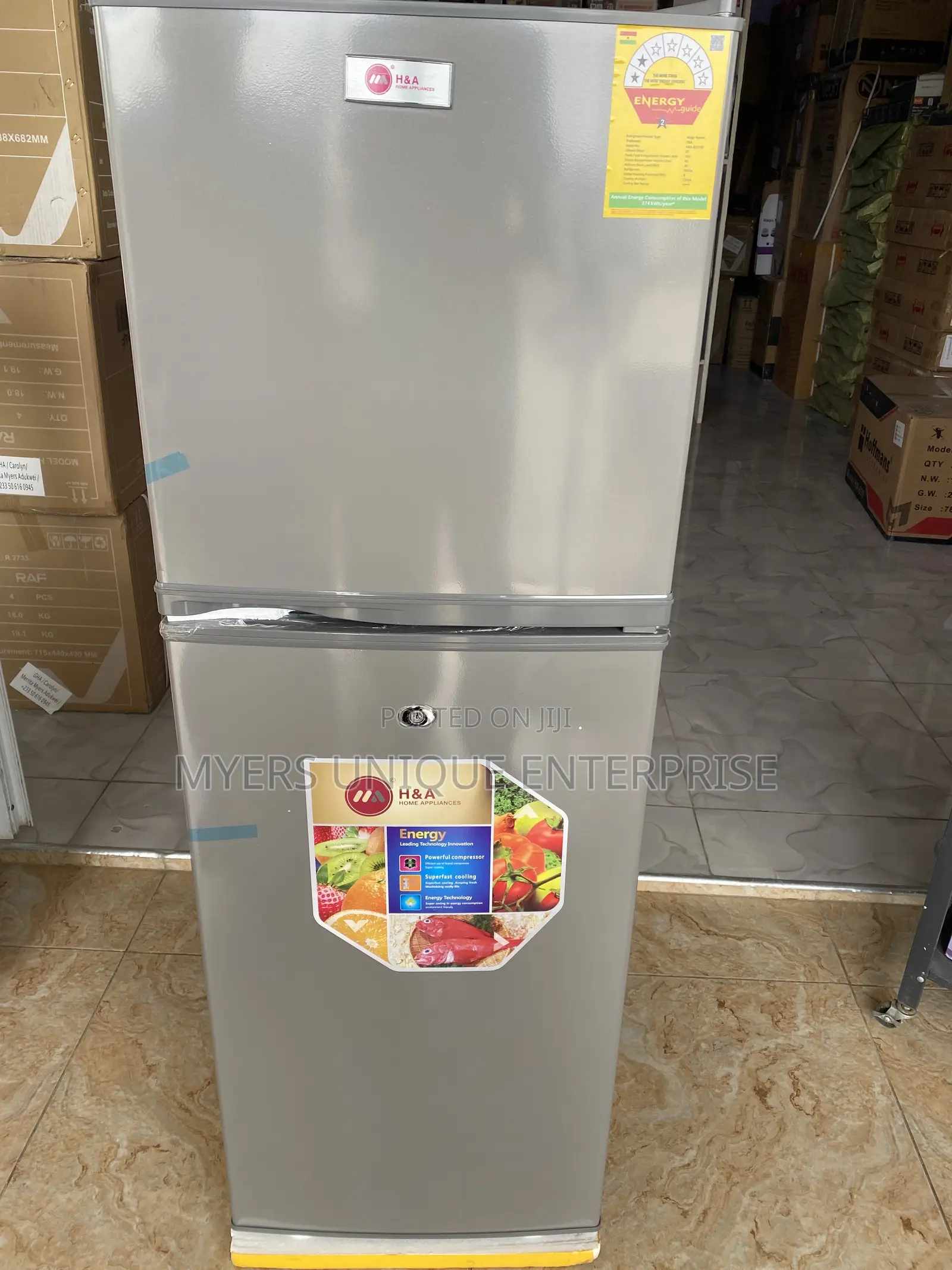 H a 150L Double Door Refrigerator